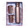 copper bottle and glass set