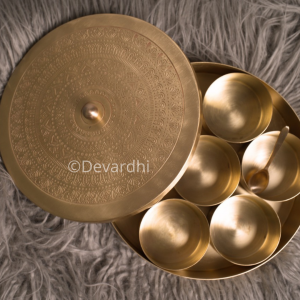 Madhuryam, Brass Soice Box, Condiment Box, Storage Box,