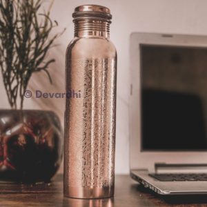 embossed bottle, leak free copper bottle