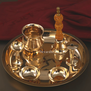 Bronze pooja set, Divyam, bronze bell,