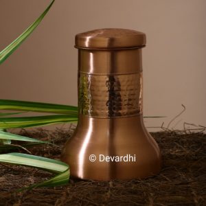 Copper jar, Embossed Amrutam, Pure Copper Dining Carafe, Copper jug, Devardhi, Copper Bottle