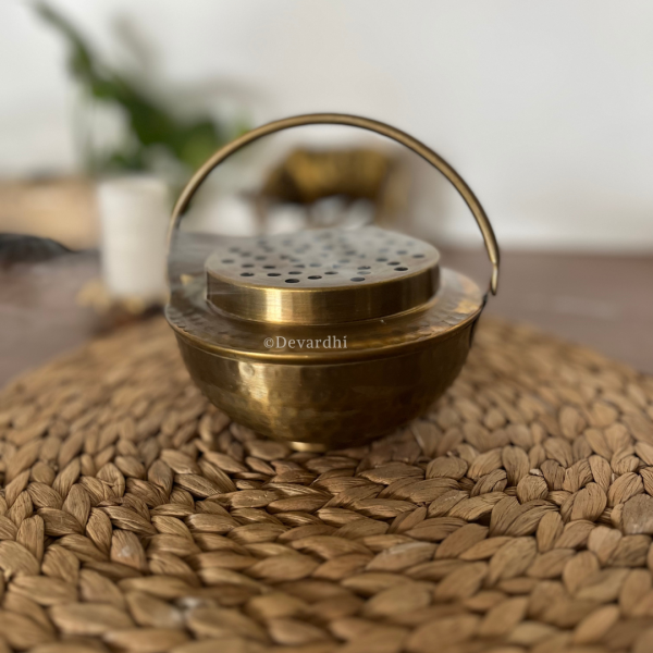 brass dhuna lobandaan incense burner