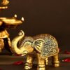 brass hathi, brass elephant, royal elephant, brass hathi statue, designer elephant, exquisite elephant
