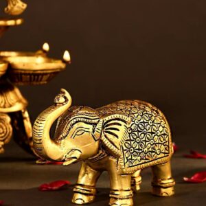 brass hathi, brass elephant, royal elephant, brass hathi statue, designer elephant, exquisite elephant