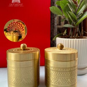 Amber - Brass Mandala Canister