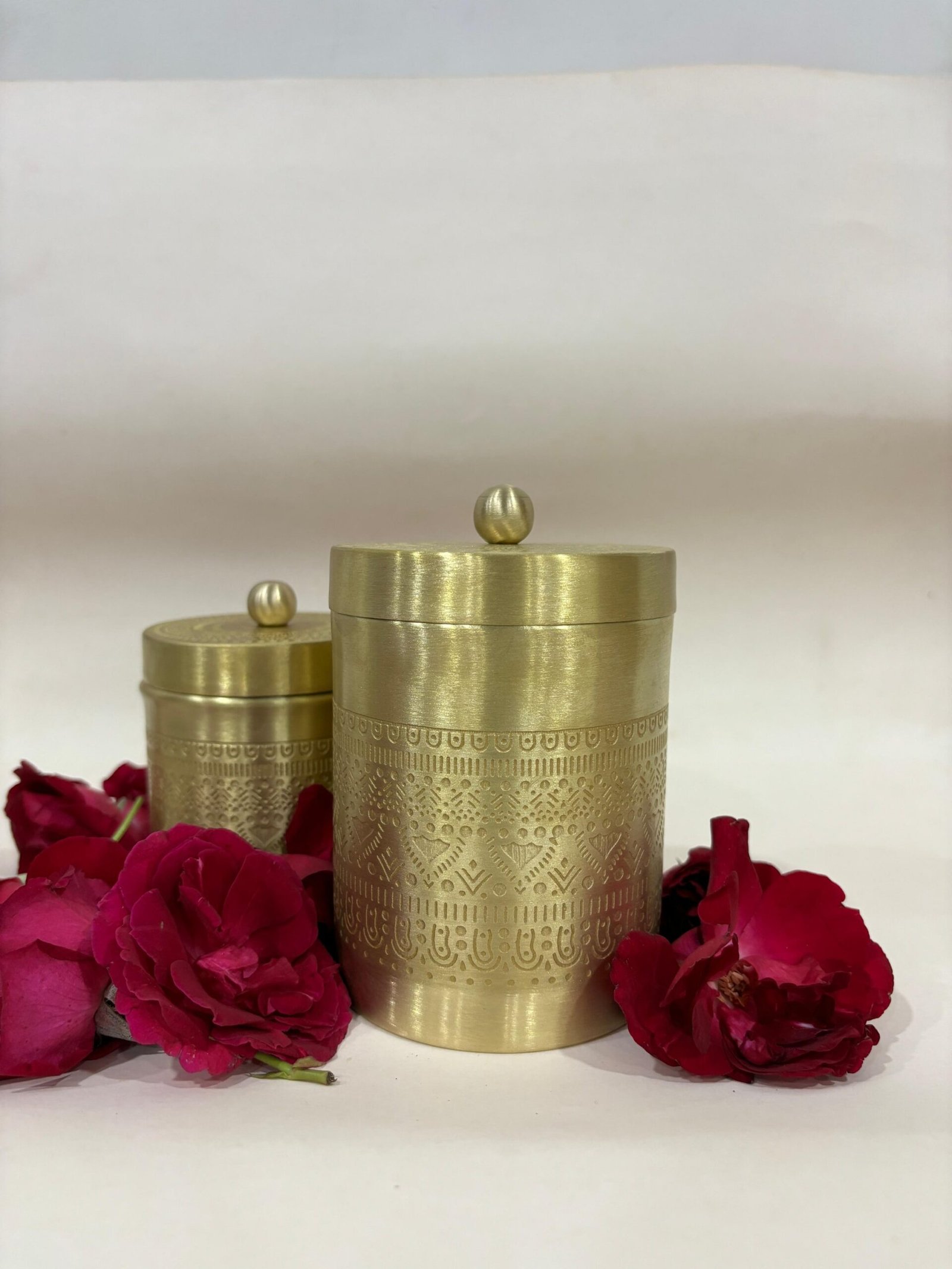 Amber - Brass Mandala Canister - Image 8