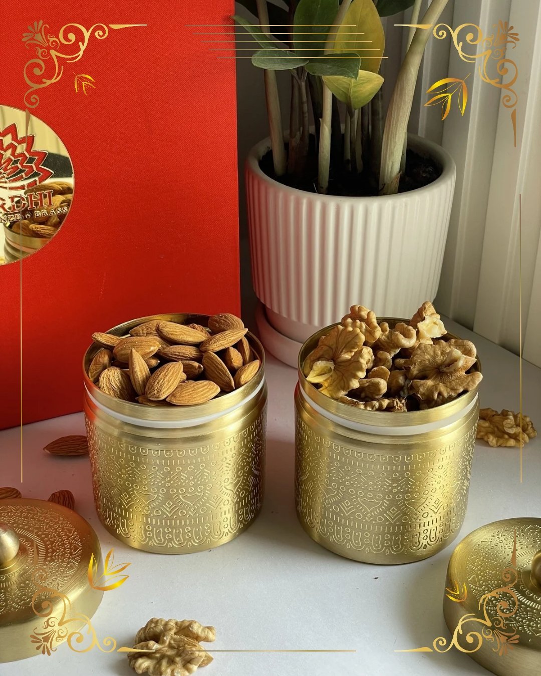 Amber - Brass Mandala Canister - Image 5