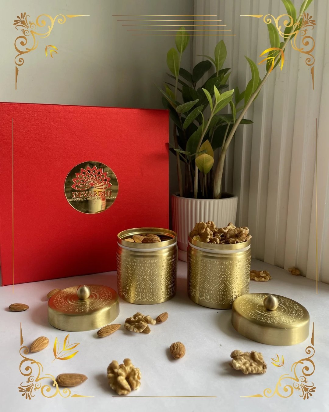 Amber - Brass Mandala Canister - Image 4