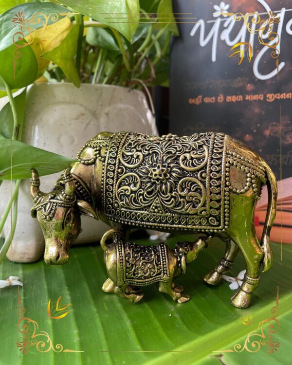 Brass Kamdhenu Statue