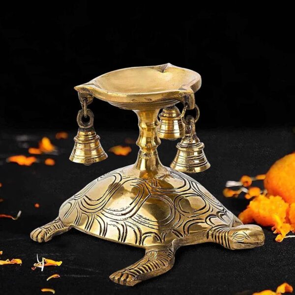 Brass Tortoise Diya