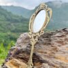 Brass hand mirror - Image 13