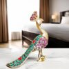 Brass peacock statue - Image 3