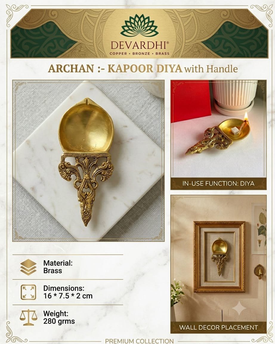 Archana - Kapoor Diya with Handle - Image 2