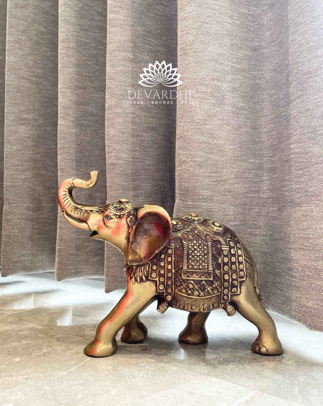 Anilveg - Brass Elephant Statue - Image 3