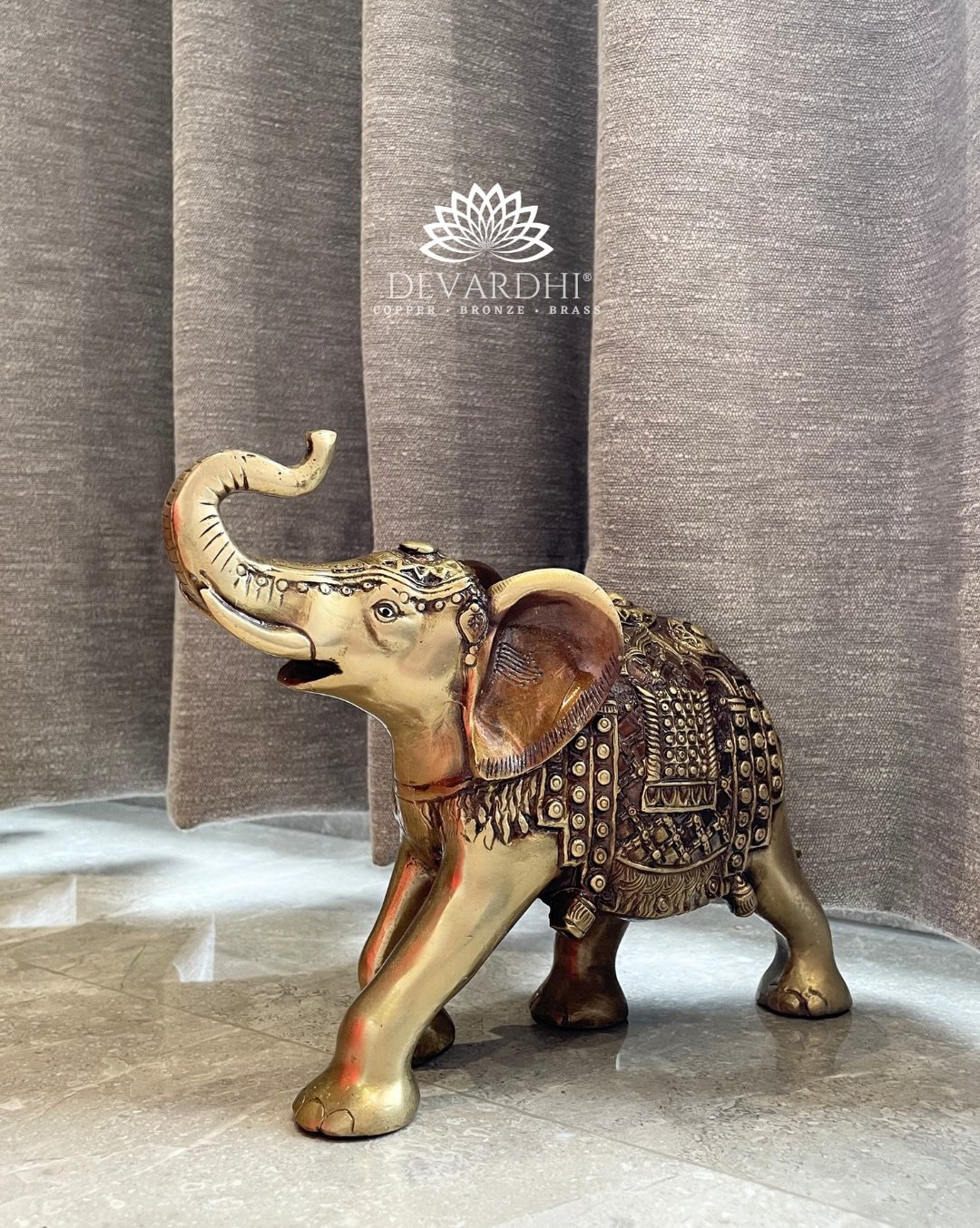 Anilveg - Brass Elephant Statue - Image 2