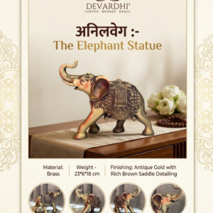 Anilveg :- Brass Elephant Statue
