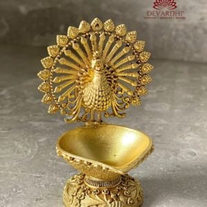 Kala Mayur :- Brass Peacock Diya