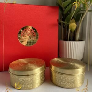Zarishtha- Brass Mandala Boxes 2 Pcs Set