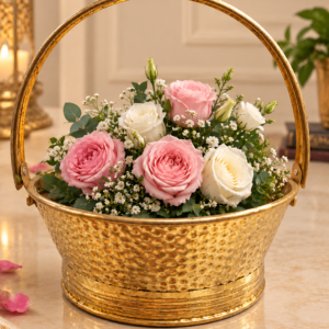 Kusum - Brass Flower Basket